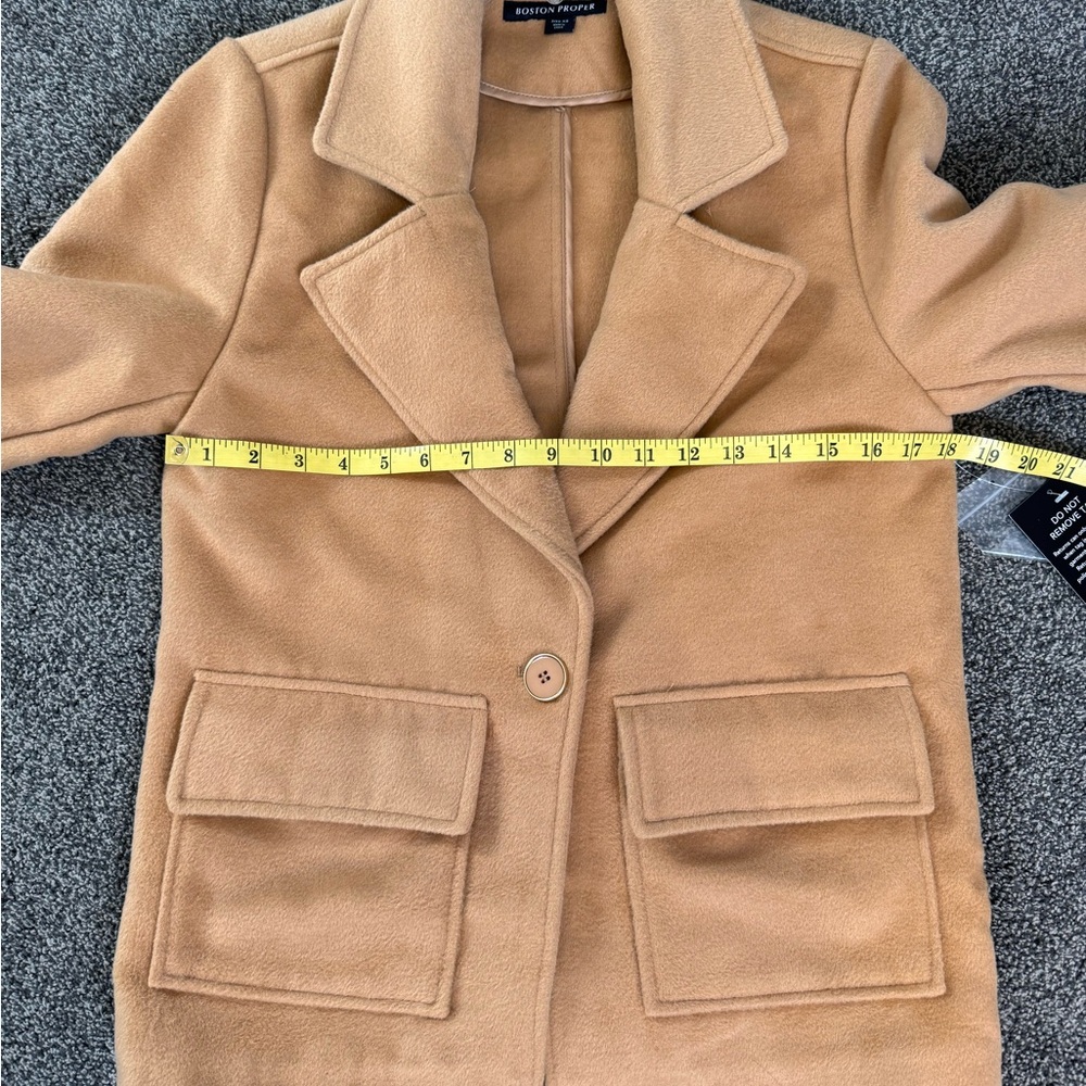 Boston Proper Woman’s Coat Jacket Camel Tan Color Sz XS, Fall/Winter NWTS - Picture 5 of 8